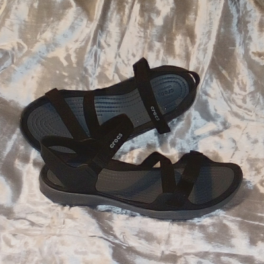 Crocs Sandals Black Size 8 Women's
